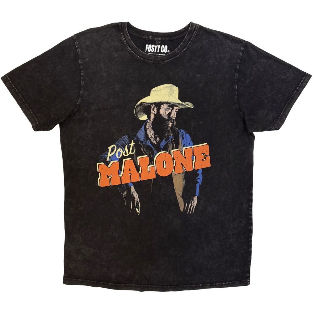 Post Malone - Cowboy Herren TShirt - Schwarz